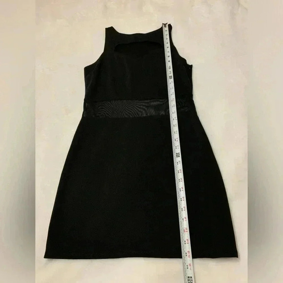 JustFab Kennedy Cut Out Mini Dress Casual Black Size L - Picture 9 of 10